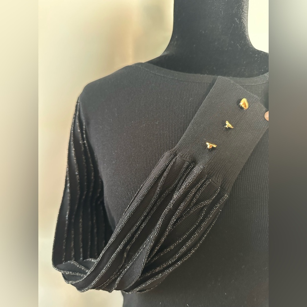 Nanette Lepore Black Knit Top‎ - Picture 6 of 9